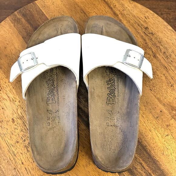 Birki's By Birkenstock Women's White One Strap Flip Flop Sandals Size 40, 9-9.5 - Picture 1 of 10